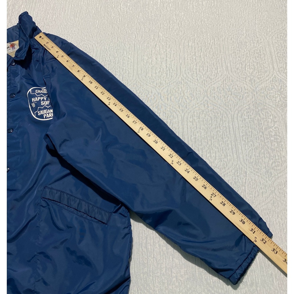Vintage 80s King Louie Pro Fit Happy Foods Softball Jacket‎ Mens Size L USA Made - Picture 10 of 10